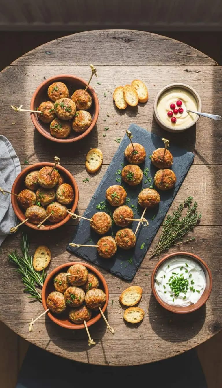 Meatballs in a cup
