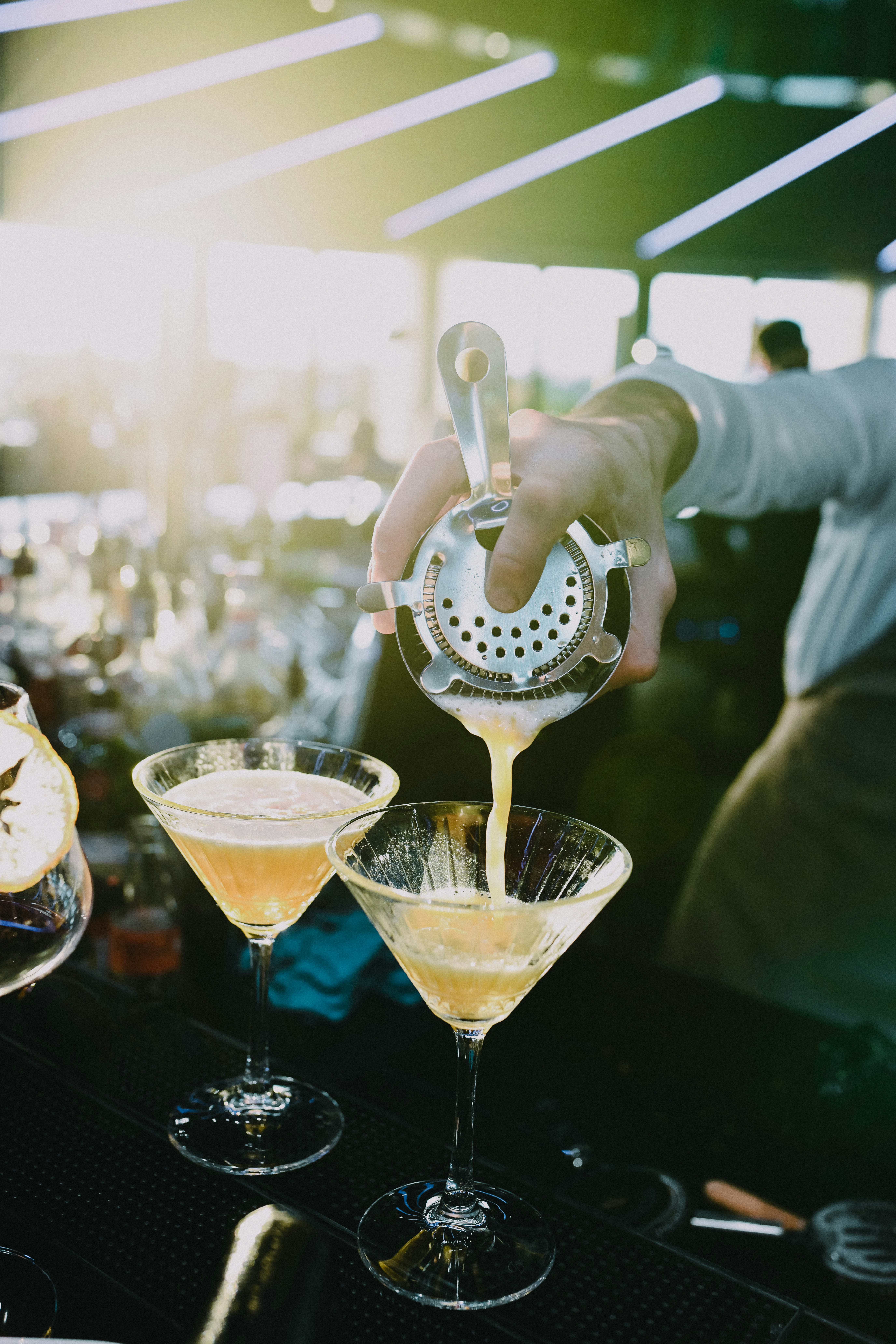 A pour at the bar